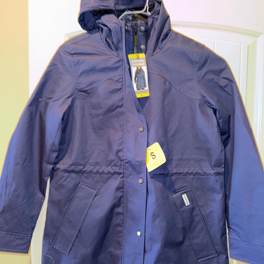 BRAND NEW Hunter Ladies Rain Water Resistant Cotton Smock Navy - SIZE SMALL